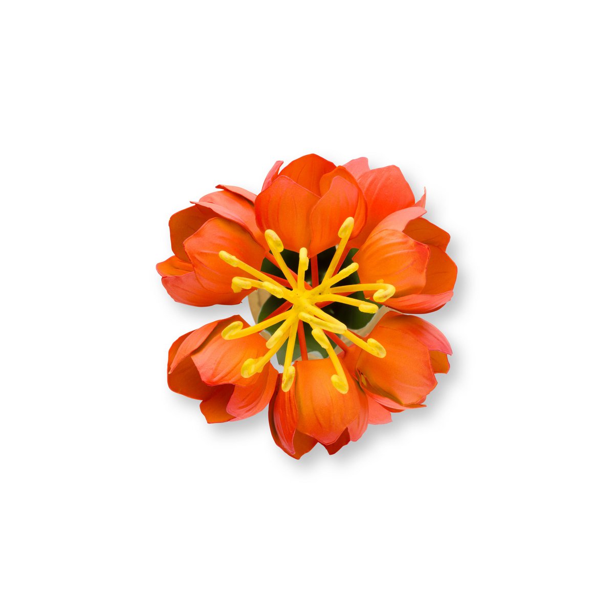 Deco Flower Metal Orange 40cm