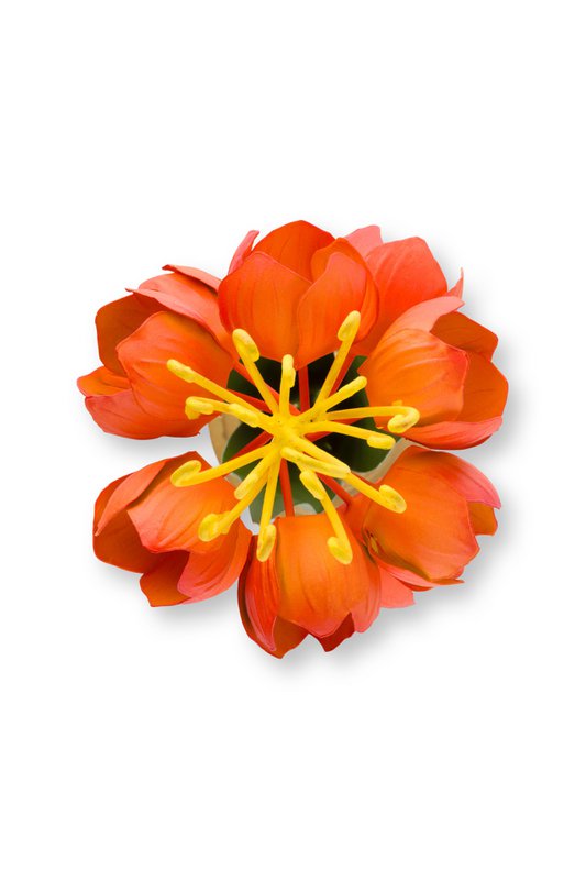 Deco Flower Metal Orange 40cm