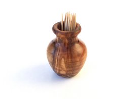 Tandstikkerholder "Vase" Tandstikkedispenser lavet af oliventræ