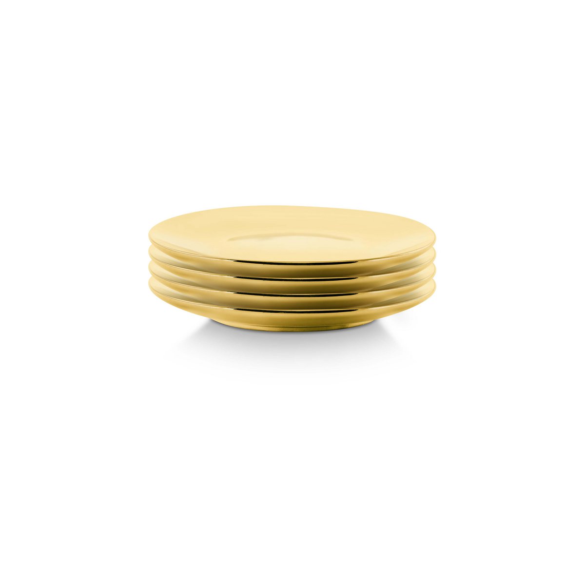 Set/4 Plates Gold 12cm