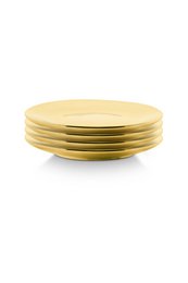 Set/4 Plates Gold 12cm