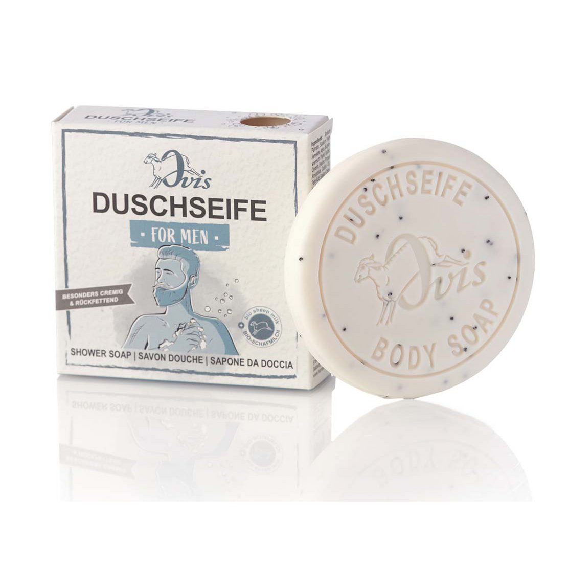 Ovis-Duschseife voor mannen verpakt 7,5 cm 100 g