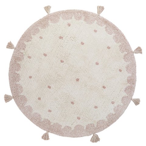 MALLEN rond kinderkleed met stippen
