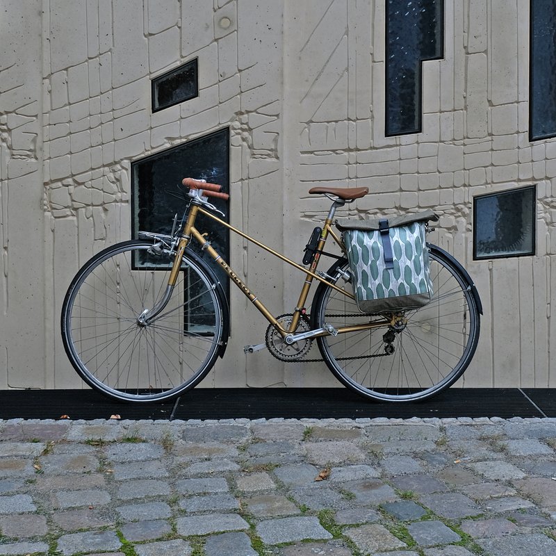 Cykellomme til bagage rack sadelbag pakketaske, med en rem til hængende, vandtæt - bananblade