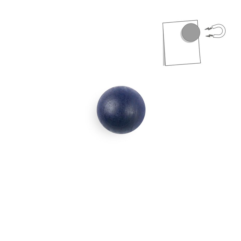 Petite boule magnétique en bois - couleur