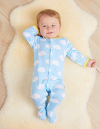 Ensemble cadeau pour bébé en coton biologique avec robeur, chapeau et corps avec pression de nuage de soleil