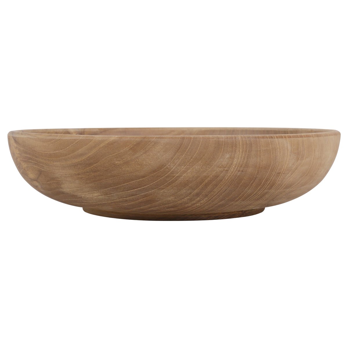 Portafrutta in legno di teak - realizzato artigianalmente - diametro 38 cm