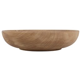 Portafrutta in legno di teak - realizzato artigianalmente - diametro 38 cm