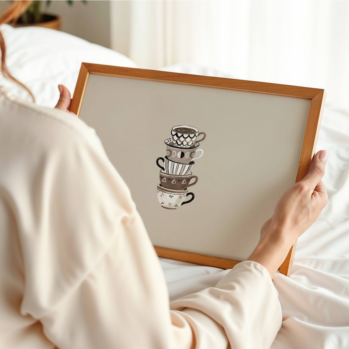 Koffie kopjes poster, koffie kunst print, koffiemokken print, koffie hoek print, koffie poster, koffiekopje kunst aan de muur, Trendy keuken kunst aan de muur