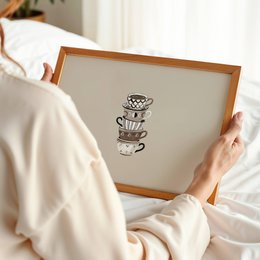 Koffie kopjes poster, koffie kunst print, koffiemokken print, koffie hoek print, koffie poster, koffiekopje kunst aan de muur, Trendy keuken kunst aan de muur