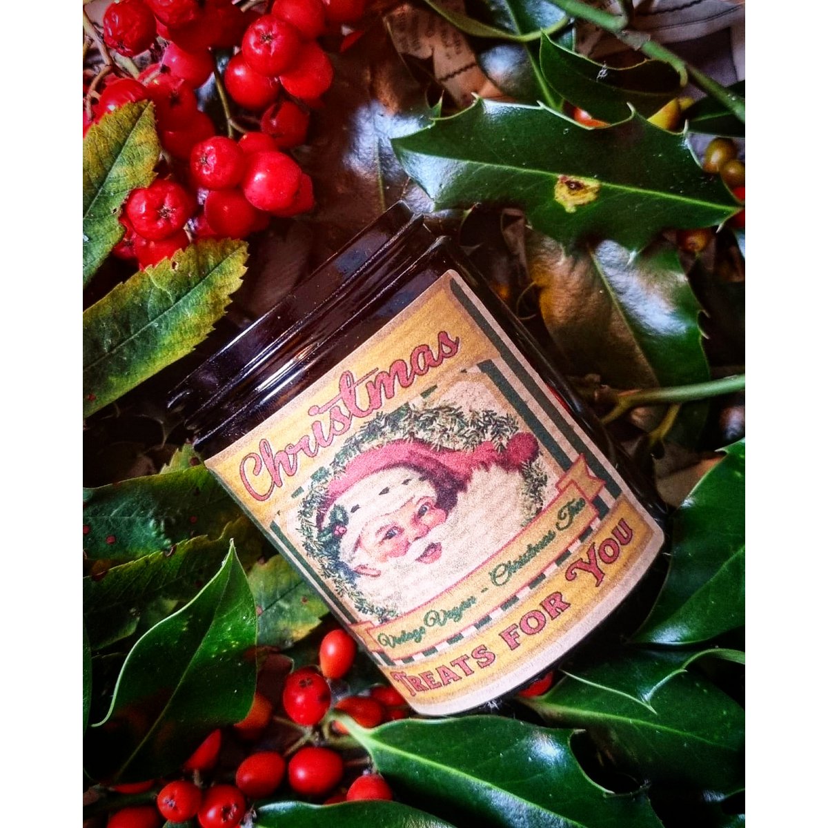 Weihnachtsbaum Vintage vegane Kerze