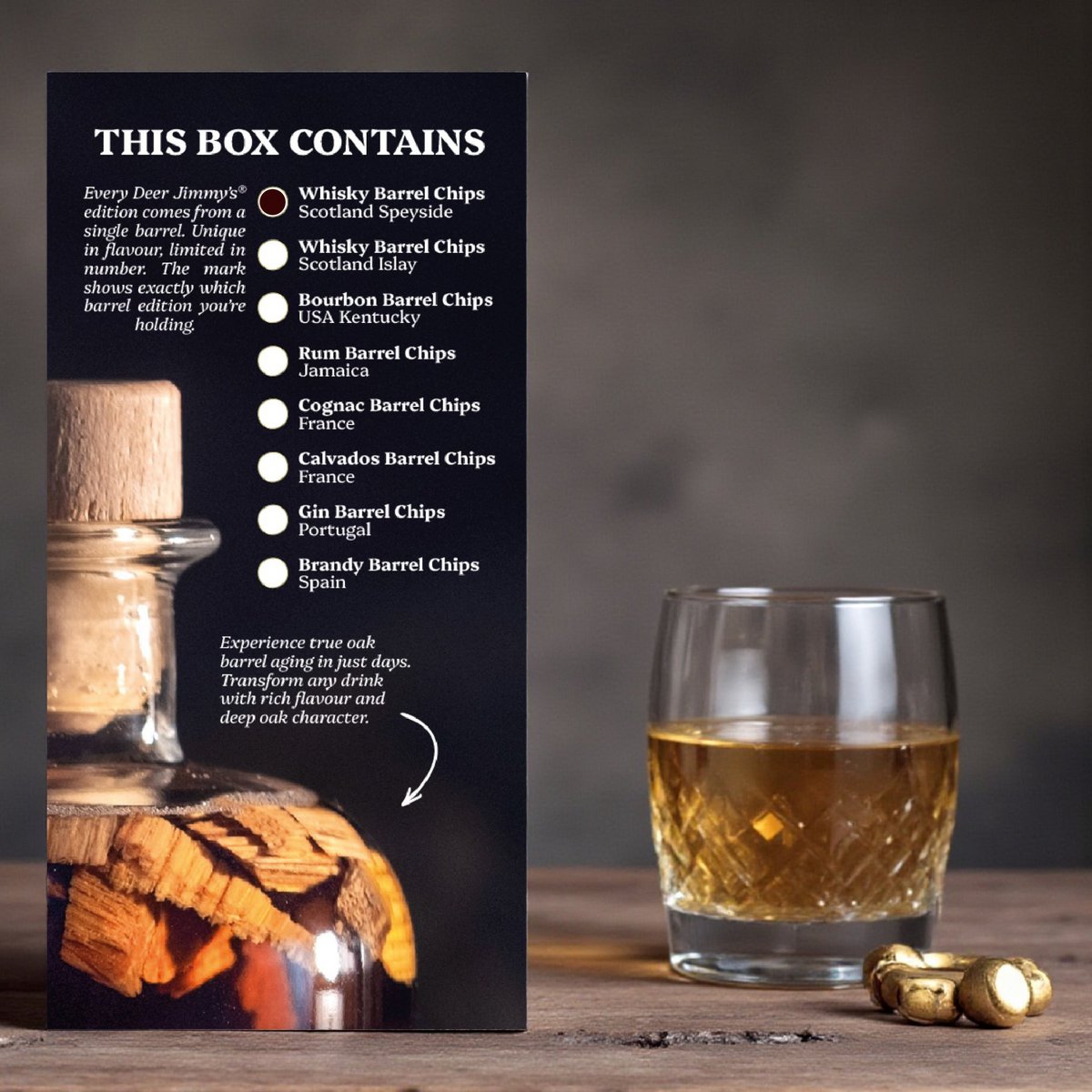 Deer Jimmy's® - French Calvados Barrel Chips