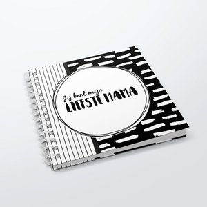 Fill-in book SilliBeads - You are my dearest mama - Hardcover Wire-o (BLACK/WHITE SERIES)