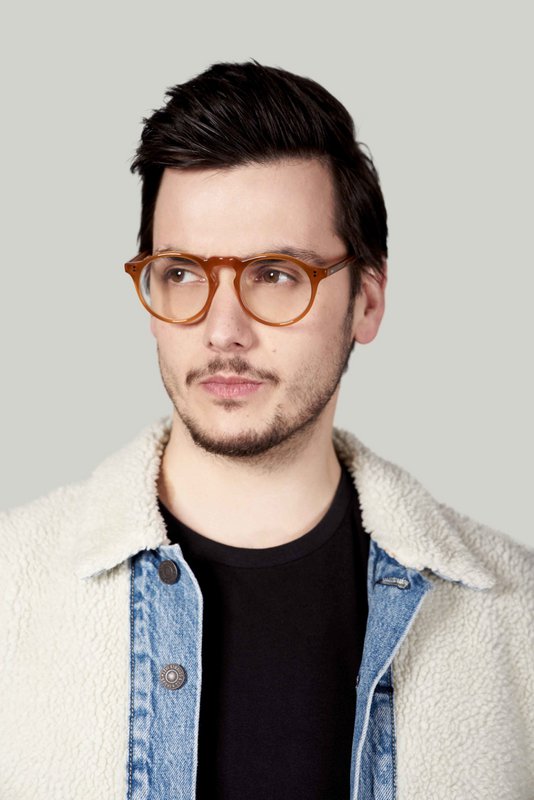 Lunettes anti-lumière bleue modèle Henry, monture en acétate, couleur sunrise