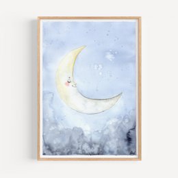 Kunsttryk - Sleepy moon