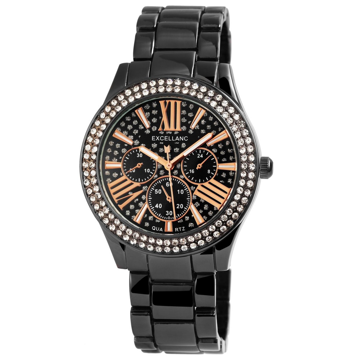 Reloj Excellanc para mujer con correa de metal.