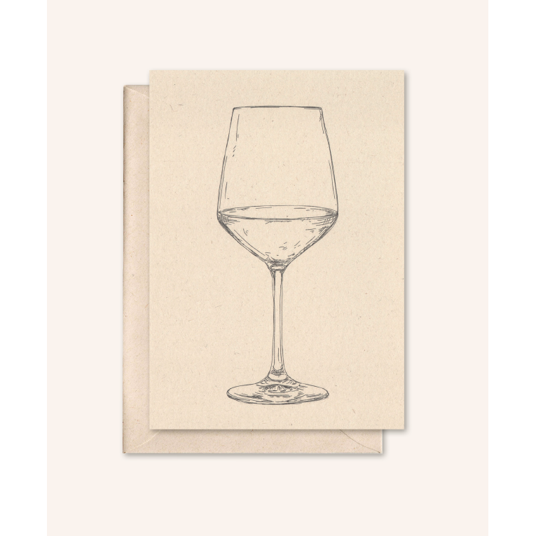 Bæredygtigt kort + kuvert | Vin | hyldeblomst