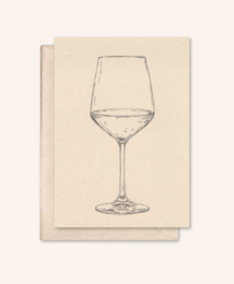 Bæredygtigt kort + kuvert | Vin | hyldeblomst