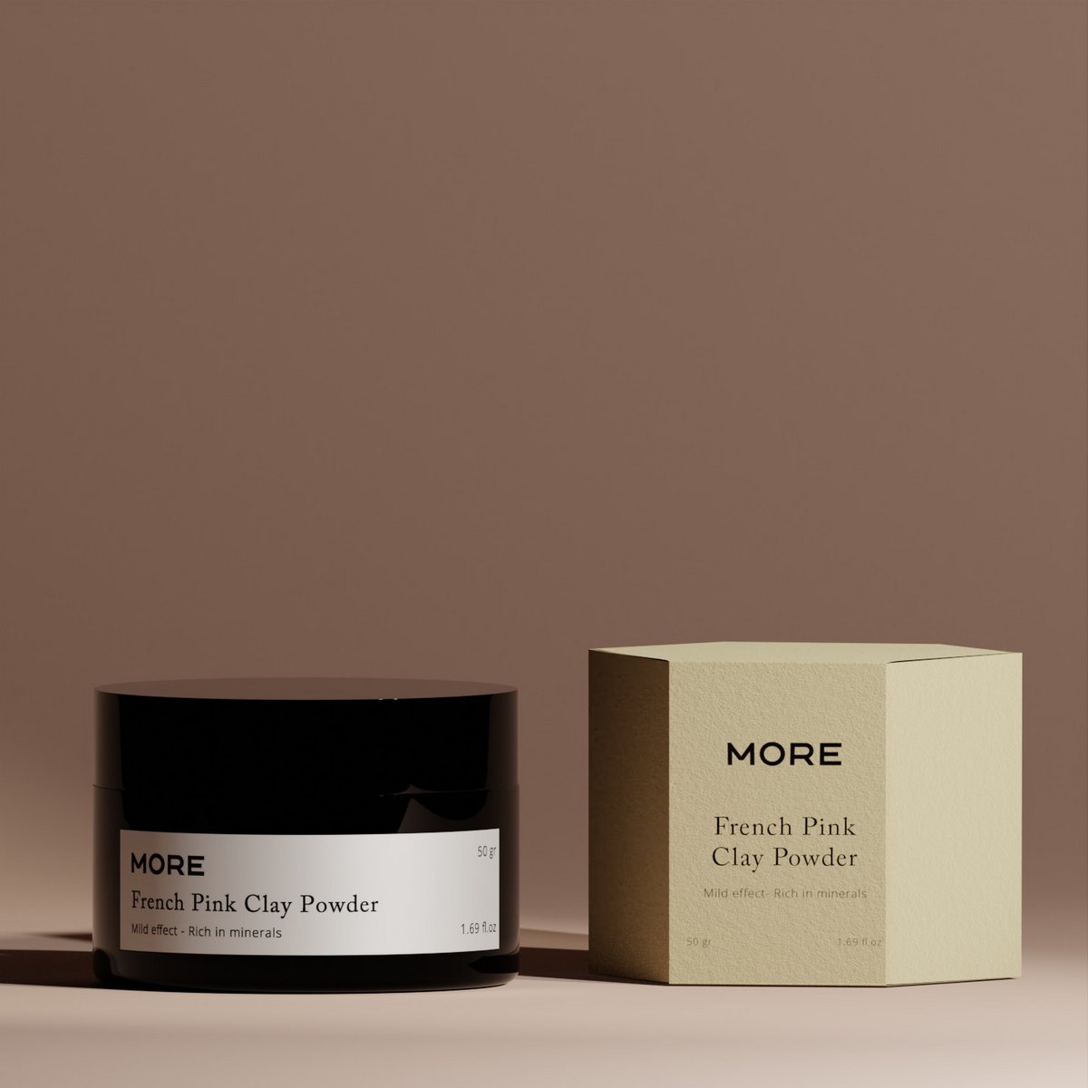 French Pink Clay Powder 100% natural