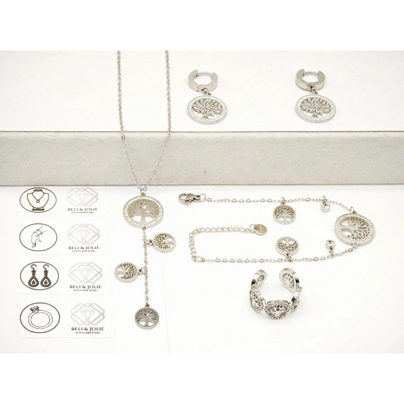 Parure de bijoux en acier inoxydable