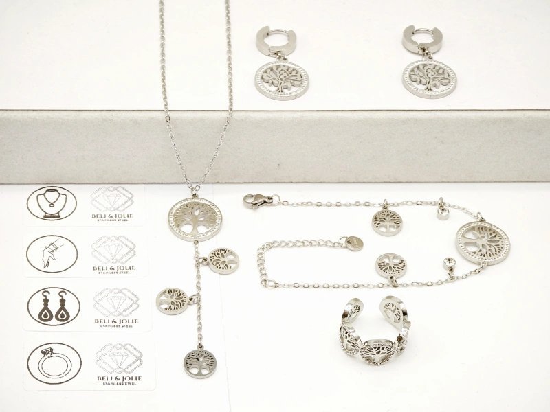 Parure de bijoux en acier inoxydable