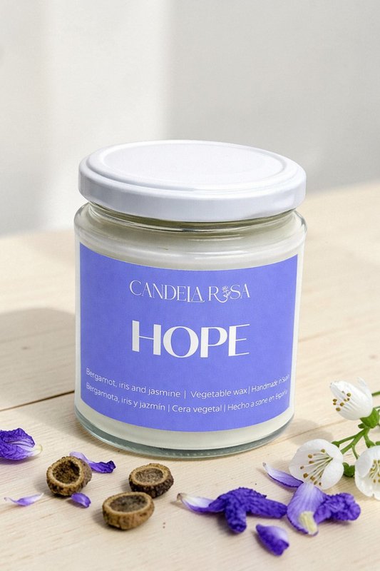 Bergamot, irisblomst og jasmin duftlys - Hope