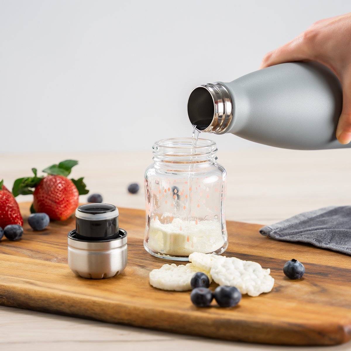 Colour stainless steel insulated bottle 500ml,grey