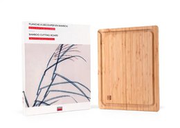 Kitchen accessories - KOTAI bamboo cutting board with juice groove and hidden handles - 40 x 30 x 2 cm