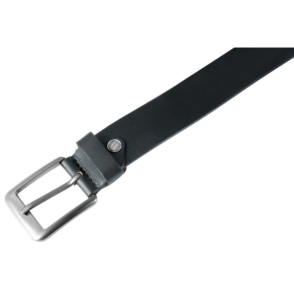 Leonardo Verrelli Echtleder Gürtel, Gesamtlänge 120 cm, schwarz - kürzbar
