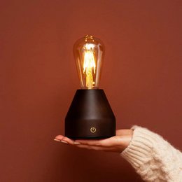 Lampada da tavolo ricaricabile Zavi Marrone Scuro