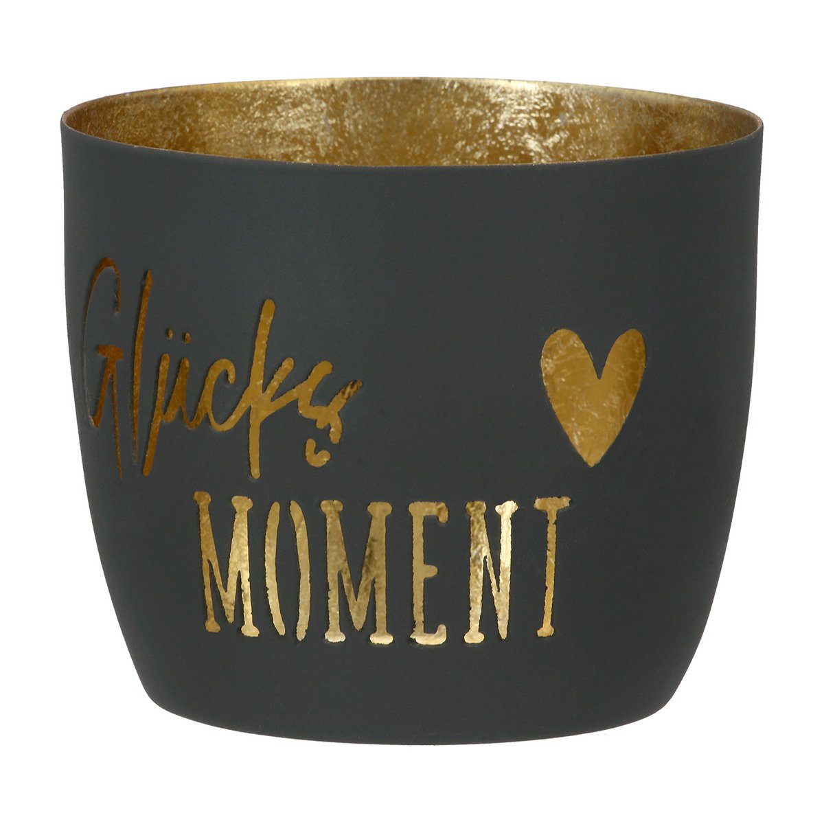 Windlicht Glücksmoment 3-sort. beige; creme; grau, VE 9
