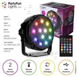 12 LED - PAR - Disco Lamp - with remote control