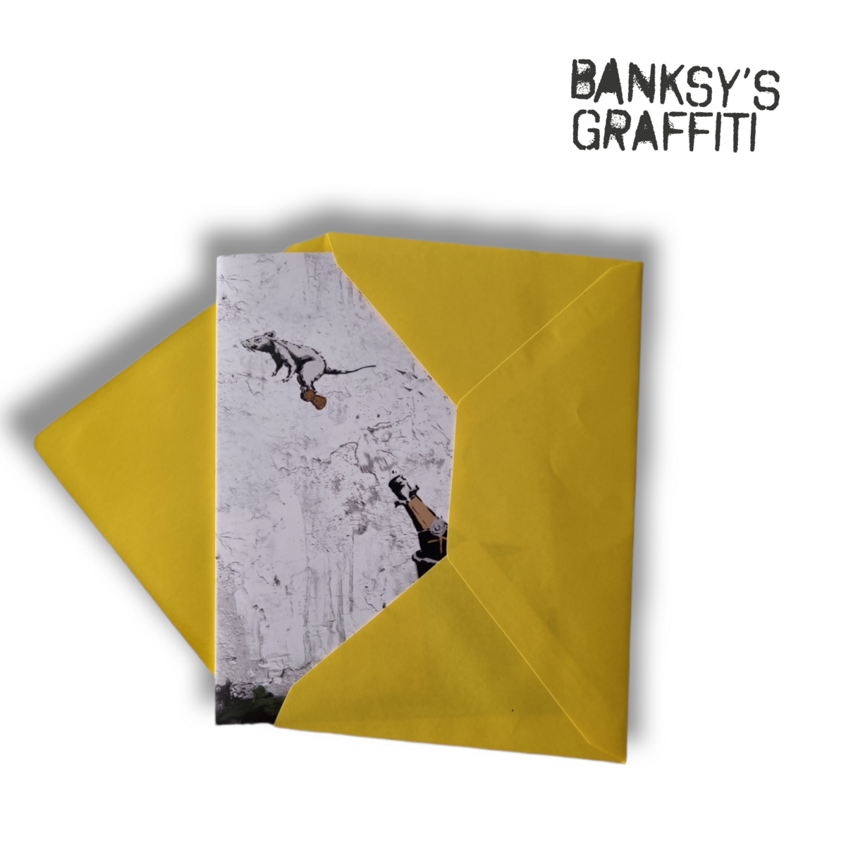 Tarjeta de felicitación de Banksy - Rata de champán