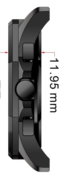 Chronographe Finestra Neropaco en acier inoxydable 10 ATM
