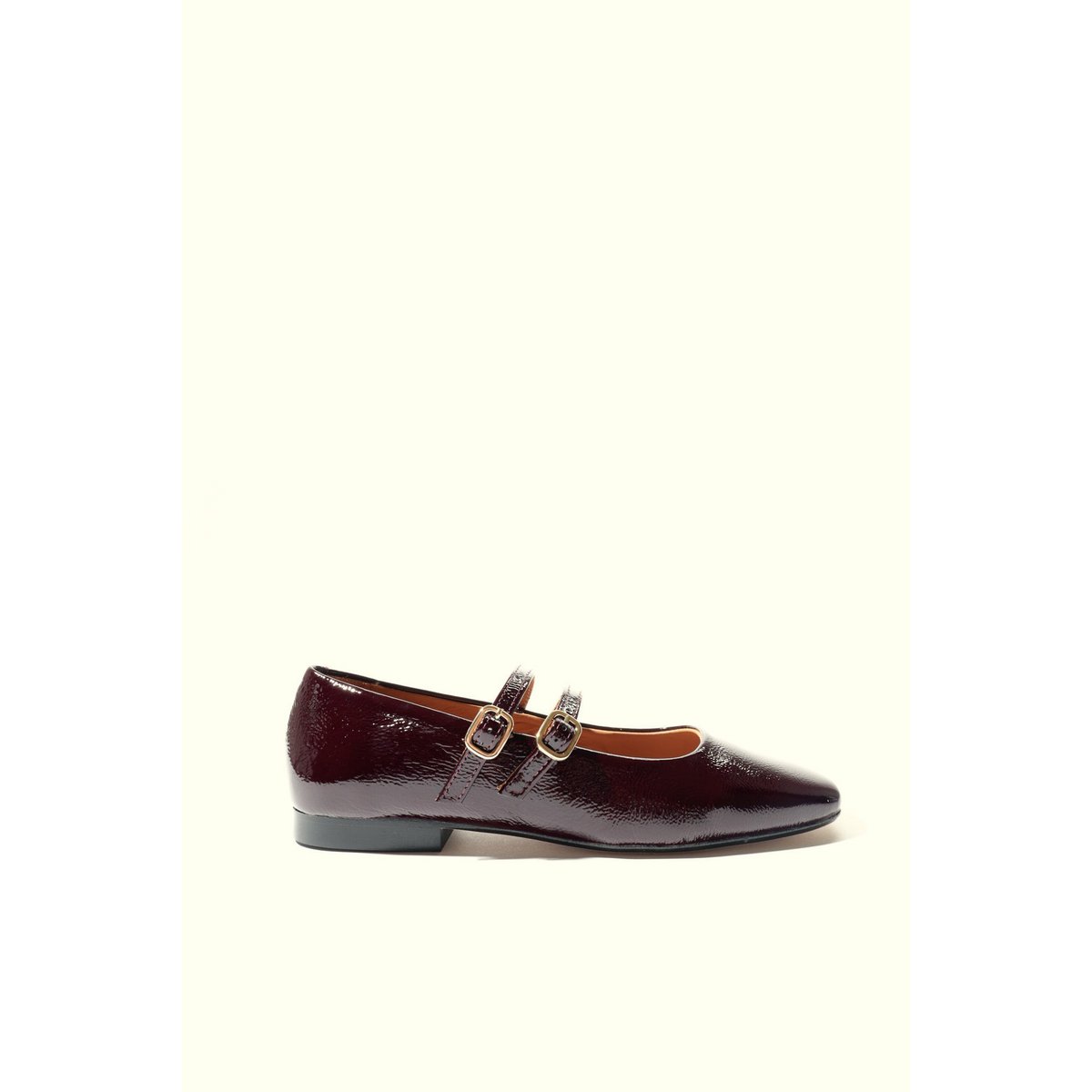 CANDY DARK CHERRY – Mary-Jane-Ballerinas mit Doppelriemen