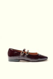 CANDY DARK CHERRY – Mary-Jane-Ballerinas mit Doppelriemen