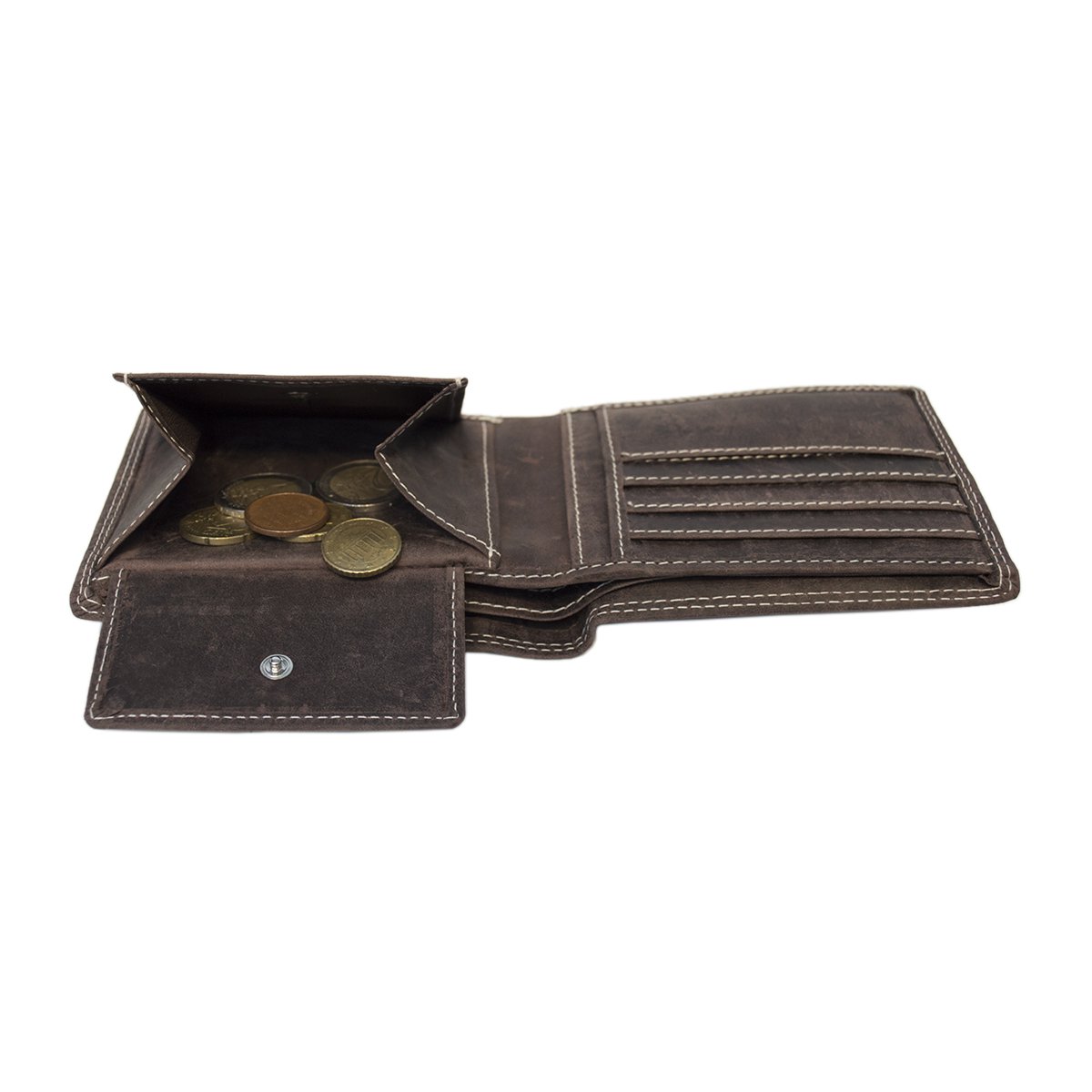 Men's Wallet buffalo leather - Compact Model - RFID