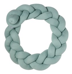 Mint braided bed bumper knitted