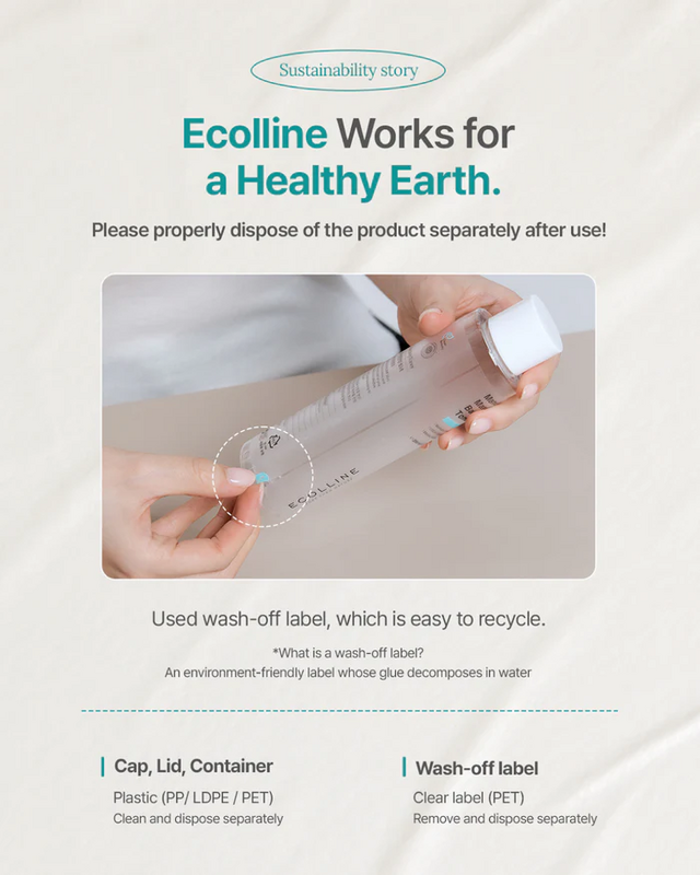 ECOLLINE Clean Beauty Dermokosmetyczny tonik równoważący | Naprawa bariery i wsparcie mikrobiomu za pomocą miodu Manuka + i olejku Marula | KOREAŃSKA pielęgnacja skóry