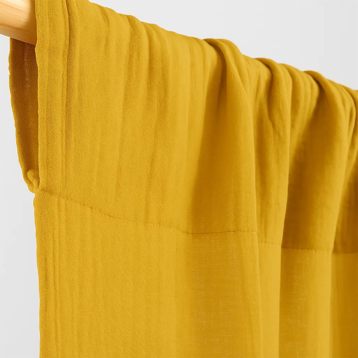 Cortinas de gasa de algodón orgánica miel