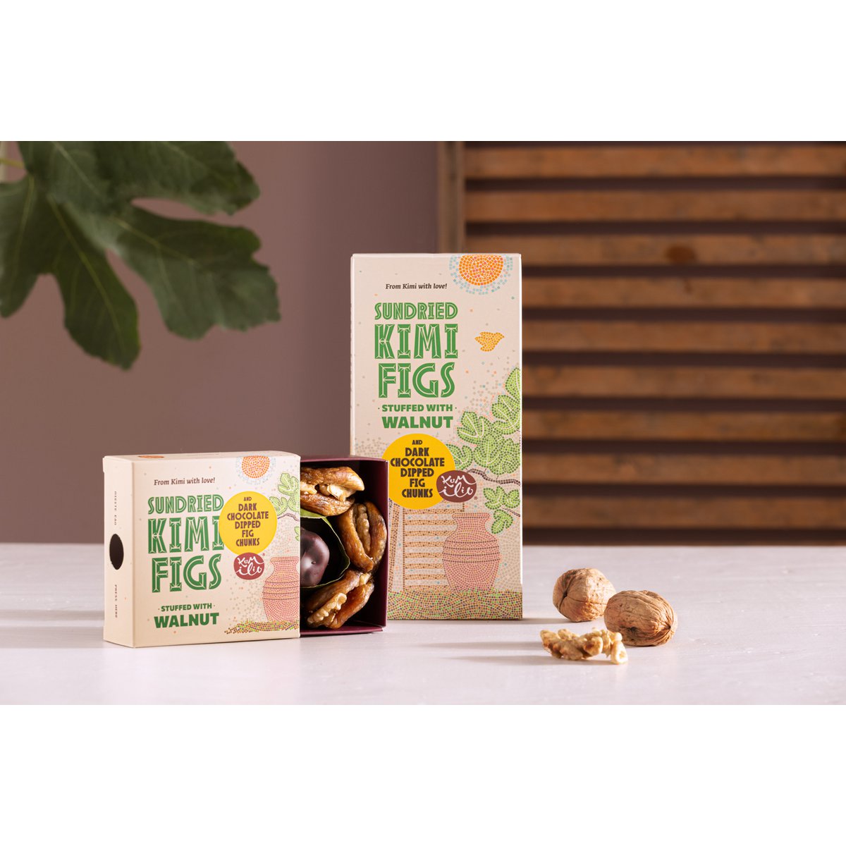 KUMILIO Premium Kími fig GIFT BOX filled with Nuts & dark Chocolate dipped 180g
