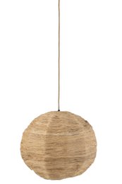 J-Line hængelampe Ball Banana Leaves - jute - natur - stor