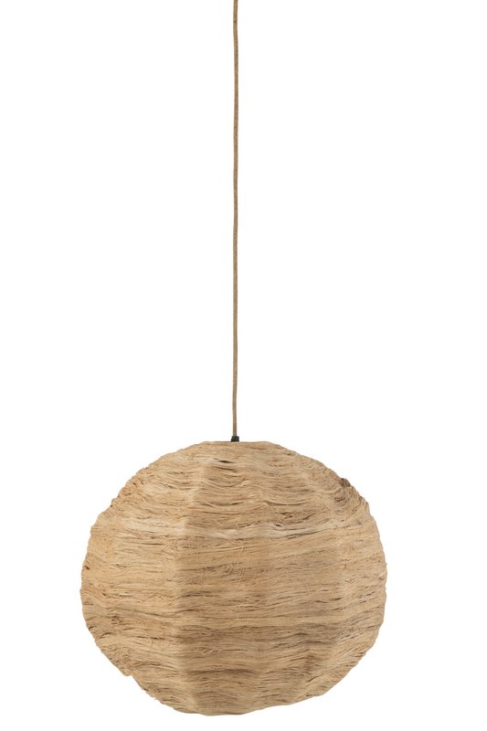 J-Line hængelampe Ball Banana Leaves - jute - natur - stor