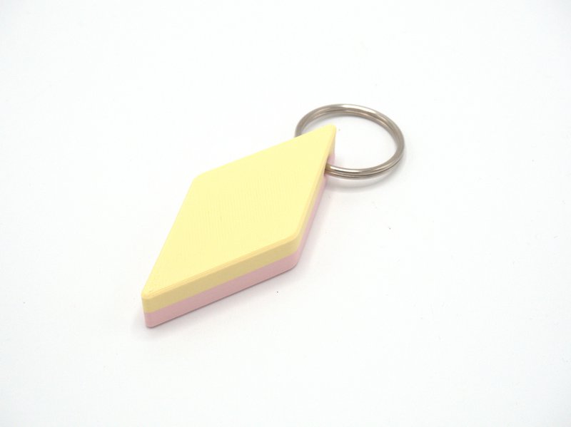 Keychain Check Bacon Pink/yellow