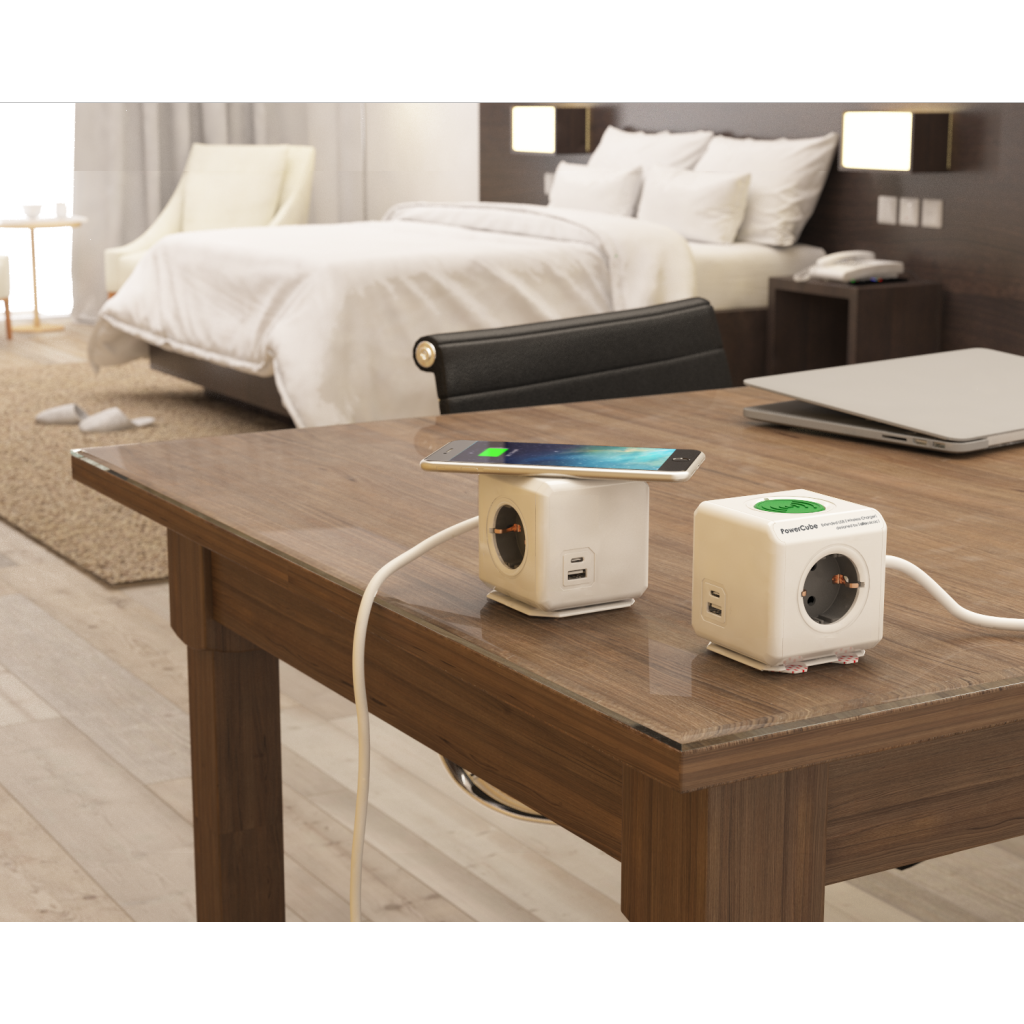 PowerCube uitgebreide USB A+C draadloze oplader