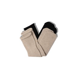 Damestrømper 2-Pack sort/cremet beige