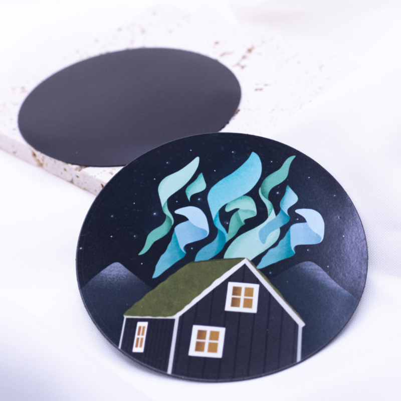 Magnet Iceland Northern Lights Scandinavia - house fridge magnet