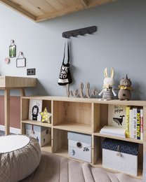 Gorillz Rounded Four Industrial Wall Rack 4 haczyki na wieszaki - czarny