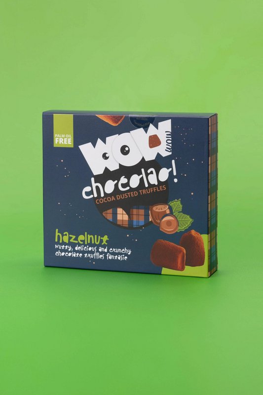 Hasselnøddechokoladetrøfler XL æske 250g | Brændt hasselnøddechokolade