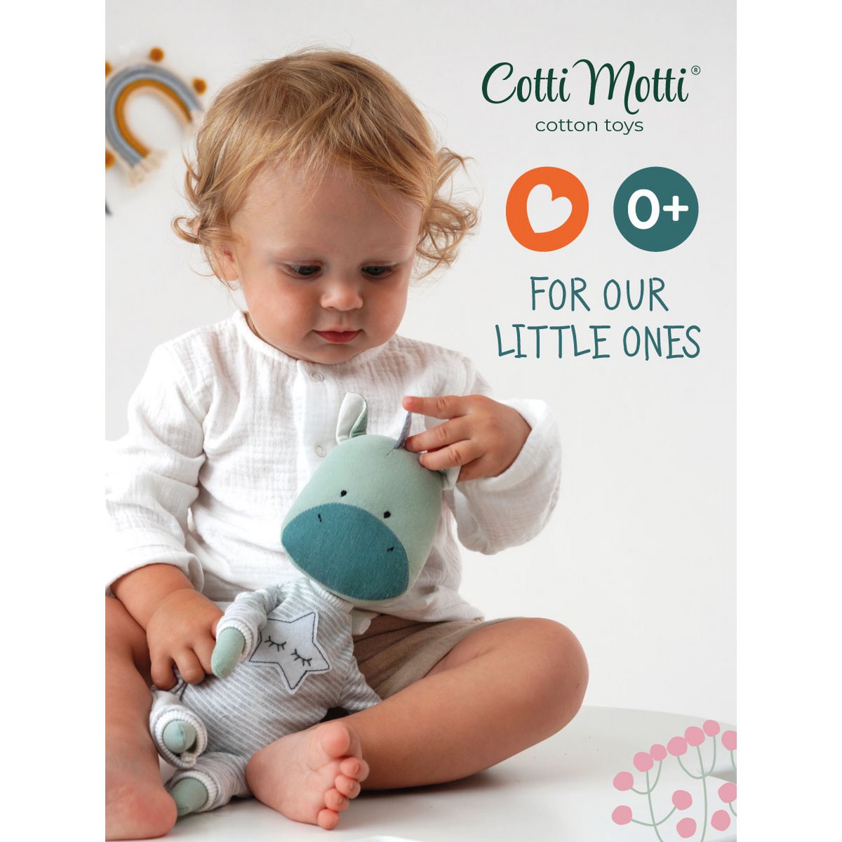 Coton Toy mou, Cotti Motti - Andy le dragon (30 cm)